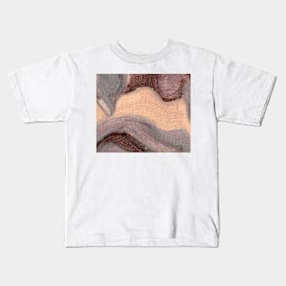 Purple Ochre Gray Abstract Art Kids T-Shirt